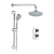 Signature Round Dual Concealed Mixer Shower with Shower Kit + Fixed Head - Chrome