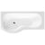 Signature Sortcastle P-Shaped Shower Bath 1700mm x 700mm/850mm - Left Handed