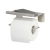 Tiger Colar Toilet Roll Holder with Shelf - Brushed Stainless Steel