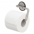 Tiger Tune Toilet Roll Holder without Cover - Brushed Stainless Steel/Black