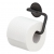 Tiger Tune Toilet Roll Holder without Cover - Brushed Metal Black/Black