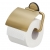 Tiger Tune Toilet Roll Holder with Cover - Brushed Brass/Black