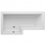 Trojan Elite L-Shaped Square Shower Bath 1675mm x 700mm/850mm