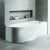 Trojan J-Shaped Single Ended Curved Rectangular Bath 1700mm x 750mm