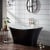 Verona Bow Traditional Freestanding Bath 1800mm x 800mm with Integrated Waste - Graphite