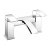 Verona Pure Waterfall Bath Filler Tap Pillar Mounted - Polished Chrome