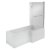 Verona Tungstenite L-Shaped Shower Bath with Panel and Screen 1700mm x 700/850mm Right Handed - Acrylic