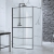 Verona Velar+ Linear Black Wet Room Glass Shower Screen with Towel Bar