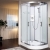 Vidalux Pure E Offset Quadrant Shower Cabin 1200mm LH with Luxury White Electric Shower 9.5 KW - White