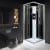 Vidalux Pure E Square Shower Cabin 800mm with Luxury Black Electric Shower 8.5 KW - Black