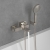 Villeroy & Boch Architectura Wall Mounted Square Bath Shower Mixer Tap - Brushed Nickel Matt