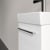 Villeroy & Boch Avento Wall Hung Vanity Unit LH with Basin 360mm Wide - Brilliant White with Chrome Handle