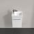 Villeroy & Boch Avento Wall Hung Vanity Unit RH with Basin 360mm Wide - Brilliant White with Chrome Handle