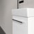 Villeroy & Boch Avento Wall Hung Vanity Unit RH with Basin 360mm Wide - Brilliant White with Chrome Handle