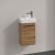 Villeroy & Boch Avento Wall Hung Vanity Unit LH with Basin 360mm Wide - Oak Kansas with Black Handle