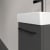 Villeroy & Boch Avento Wall Hung Vanity Unit LH with Basin 360mm Wide - Graphite with Black Handle