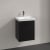 Villeroy & Boch Avento Wall Hung Vanity Unit RH with Basin 450mm Wide - Volcano Black with Black Handle