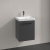 Villeroy & Boch Avento Wall Hung Vanity Unit RH with Basin 450mm Wide - Graphite with Black Handle