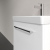 Villeroy & Boch Avento Wall Hung Vanity Unit LH with Basin 550mm Wide - Brilliant White with Chrome Handle