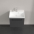 Villeroy & Boch Avento Wall Hung Vanity Unit LH with Basin 550mm Wide - Graphite with Black Handle