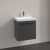 Villeroy & Boch Avento Wall Hung Vanity Unit LH with Basin 550mm Wide - Graphite with Black Handle