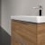 Villeroy & Boch Subway 3.0 Wall Hung 2-Drawer Vanity Unit with Basin 600mm Wide - Oak Kansas with Glossy Aluminium Handle