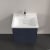 Villeroy & Boch Subway 3.0 Wall Hung 2-Drawer Vanity Unit with Basin 600mm Wide - Marine Blue with Monochrome Handle