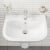 Vitra S20 Wash Basin and Large Semi Pedestal 550mm Wide 1 Tap Hole