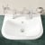 Vitra S20 Semi Recessed Basin 550mm Wide 2 Tap Hole