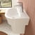 Vitra S20 Cloakroom Basin and Small Semi Pedestal 450mm Wide 1 Tap Hole