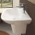 Vitra S20 Cloakroom Basin and Large Semi Pedestal 500mm Wide 1 Tap Hole