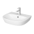 Vitra Zentrum Basin with Semi Pedestal 645mm Wide - 1 Tap Hole