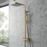 Brushed Brass Complete Shower Sets